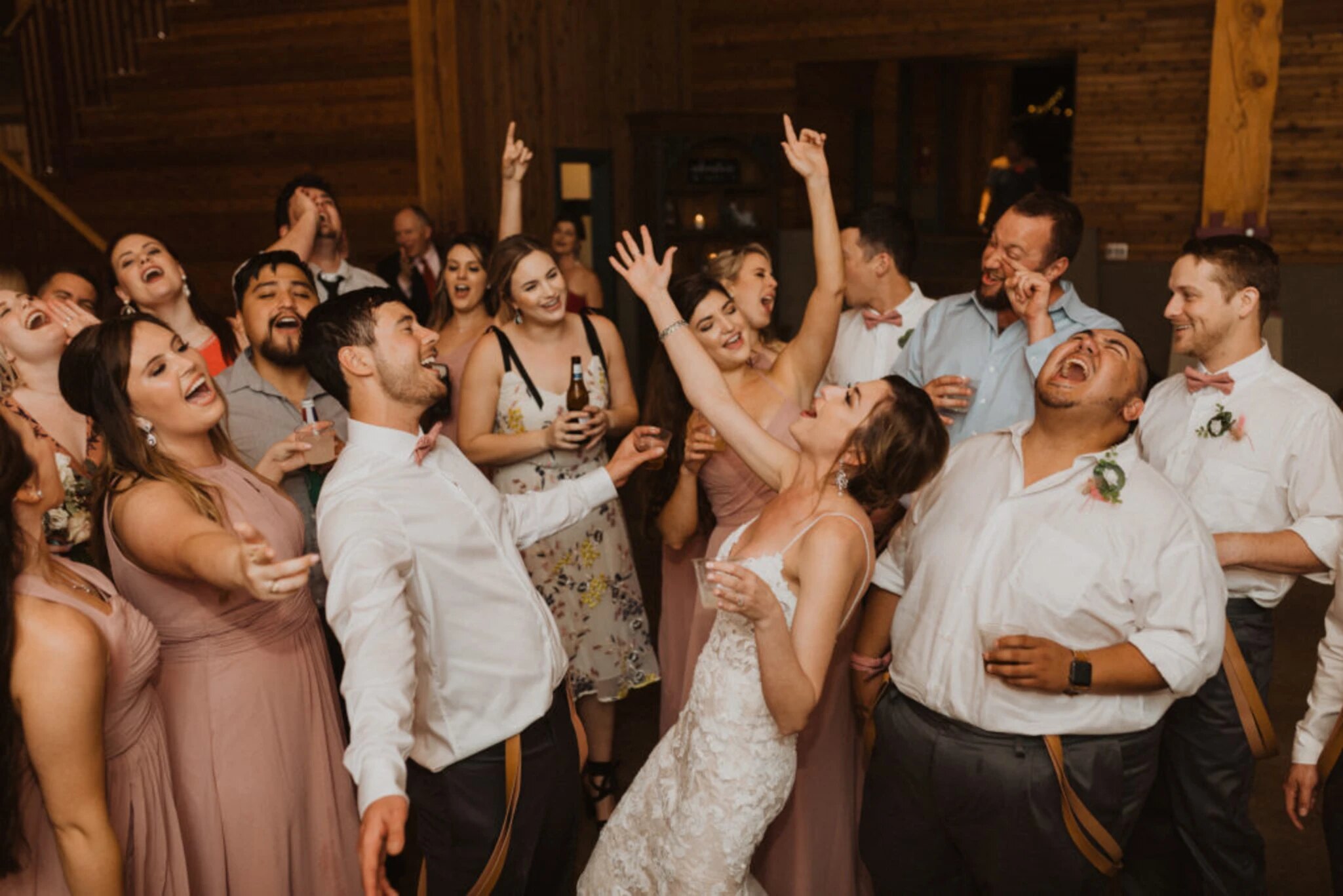 Minnesota wedding reception dance floor with Ultimate DJ lighting